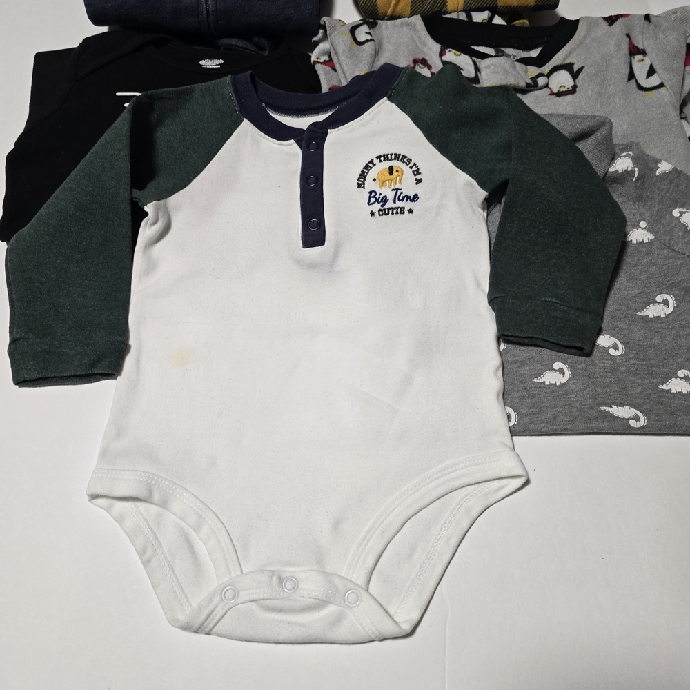 18-24M Boys Onsies, Sweaters, Sweatpants, Footie & Plush Dog Bundle - 10 Items - Picture 9 of 16